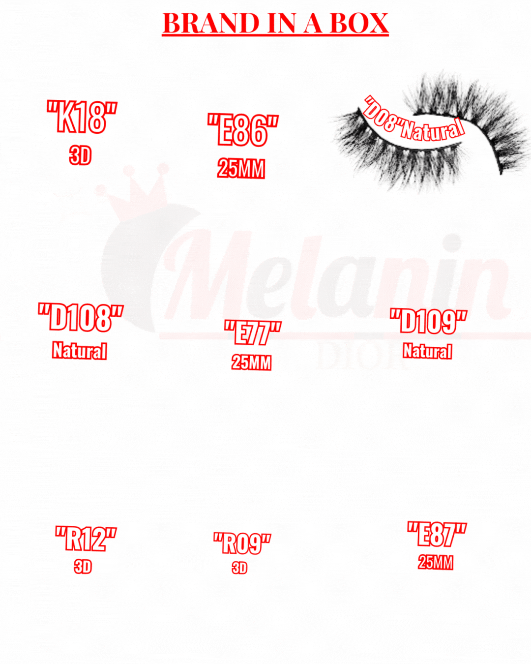 50 PCS PRE-ORDER WHOLESALE (MIXED LASHES)